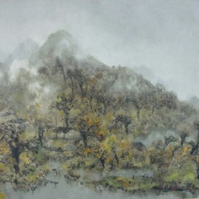 61 Hong Ling, Misty and Rainy Xiaoxiang, 130 x 170 cm, 1993