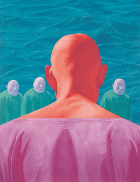 Fang Lijun, Untitled, 1995; Oil on canvas, 250x180cm; M+Sigg Collection, Hong Kong (By donation); Courtesy of the artist and West Kowloon Cultural District Authority