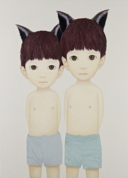 Mayuka Yamamoto, Two Wolves, 2016; Oil onCanvas, 100x73cm