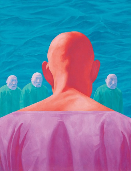 Fang Lijun, Untitled, 1995; Oil on canvas, 250 x 180cm; Courtesy of the artist and West Kowloon Cultural District Authority