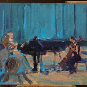 15 Shi Yu, Duet No.10, oil on board, 30 x 40 cm, 2015