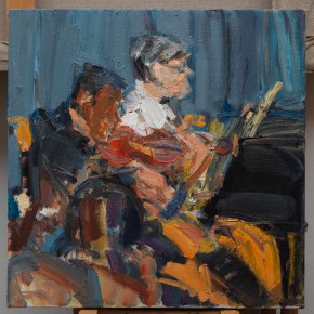 17 Shi Yu, Duet No.8, oil on canvas, 50 x 50 cm, 2015