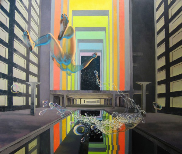 Wayne Yan, Roaming through Space Station, 2015; Oil on canvas, 160x135cm