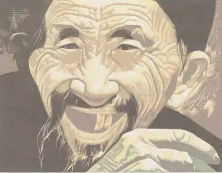 Wang Huaxiang, People from Guizhou No.4, chromatography woodblock print, 36.8 x 27.7 cm, 1988