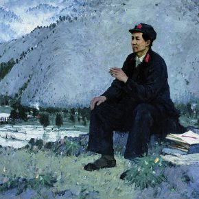 29 Luo Gongliu, Chairman Mao in the Jinggang Mountain, oil on canvas, 150 x 225 cm, 1959, in the collection of National Museum of China