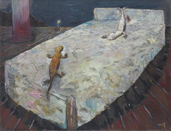 Kong Qian, Bed, 2002; Oil on canvas, 115×150cm