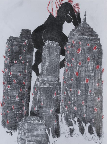 Kong Qian, Large Estate, 2015; drawing on paper, 59.5×44.5cm