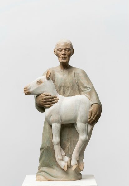 Liu Kai, The Man with a Colt, 2015; camphorwood, 70×40×16cm