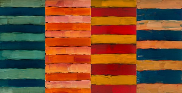 Sean Scully, Four Days, 2015; Oil on aluminum, 279.4x542.3cm