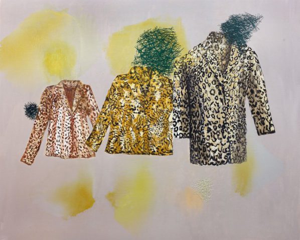 Duan Jianyu, A Pair of Embroider No. 2 – The Girls All Look Good No. 2, 2011; Painting installation, oil, acrylic and embroidery on canvas, 181x217cm