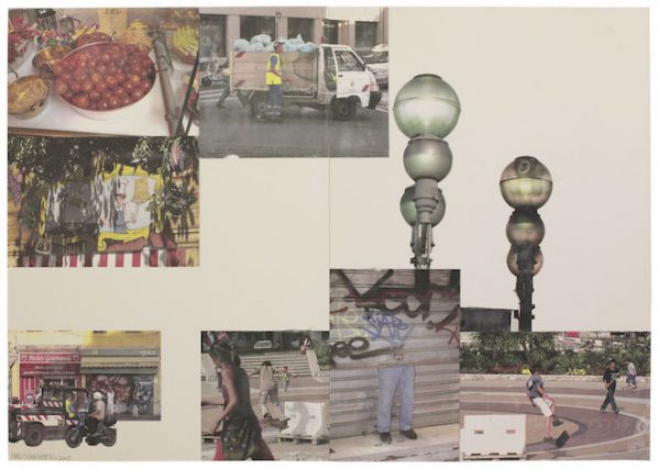 Robert Rauschenberg, Roundabout (Scenarios), 2005, pigment transfer on polylaminate, 217.2 x 306.1cm overall (two panels)