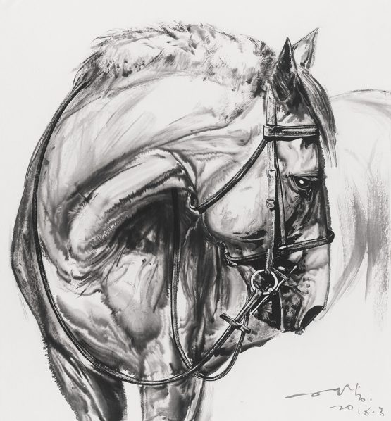 Sun Hao, Portrait of the Horse No.1, 2016; Ink on paper, 97x90cm