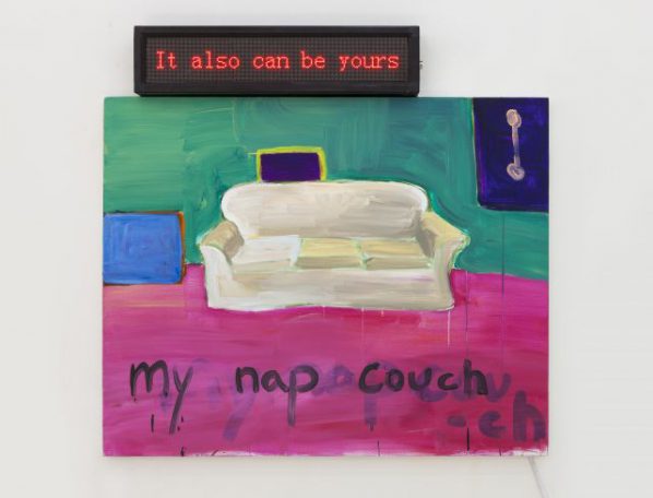 Tan Tian, My nap couch, it also can be yours, 2016; painting, 100x95cm