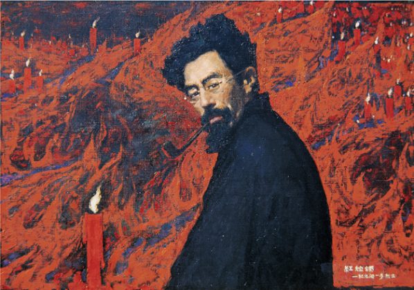 Wen Lipeng, Ode to the Red Candle; Oil on canvas