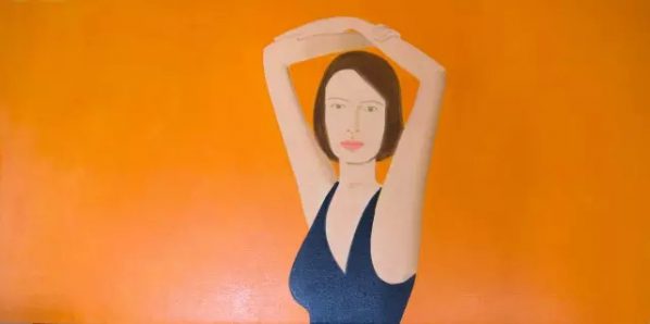 Alex Katz, Christy, 2015; Oil on linen, 121.9x243.8cm