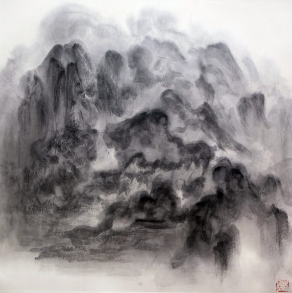 Xu Longsen, Cloud Series No. 5, 2015; Ink on paper, 122x122cm; Image Courtesy of the Artist