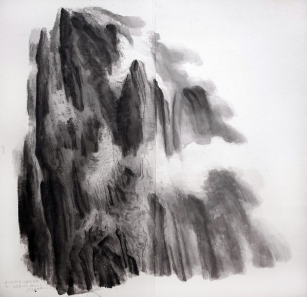 Xu Longsen, Poetic Spirit of Du Fu No. 2, 2010; Ink on paper, 150x147cm; Image Courtesy of the Artist