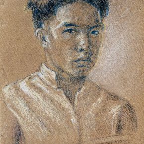 01-qin-xuanfu-self-portrait-no-1-pencil-and-pastel-on-paper-29-x-19-cm-1924