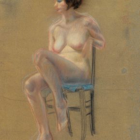 06-qin-xuanfu-a-french-nude-women-pastel-on-paper-64-5-x-50-cm-1932