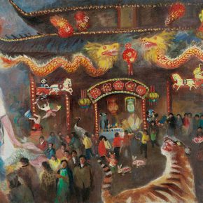100-qin-xuanfu-jinling-lantern-festival-oil-on-canvas-117-x-170-cm-1989