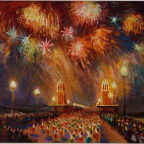 111-qin-xuanfu-bridge-fireworks-oil-on-canvas-82-x-120-cm-1981