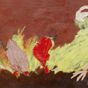 112-qin-xuanfu-a-big-cock-oil-on-canvas-oil-and-mixed-material-on-canvas-91-x-122-cm-1985