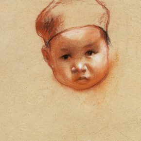 21-qin-xuanfu-a-girl-wearing-a-hat-pastel-on-paper-31-x-23-cm-1941