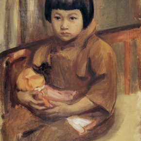 30-qin-xuanfu-the-girl-with-a-doll-oil-on-canvas-54-x-45-cm-1941
