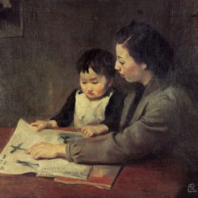 33-qin-xuanfu-mothers-teaching-oil-on-canvas-81-5-x-100-cm-1942