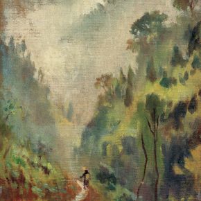 51-qin-xuanfu-went-into-emei-mountain-oil-on-canvas-46-x-33-5-cm-1946