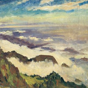 56-qin-xuanfu-sea-of-clouds-in-mount-emei-oil-on-canvas-50-x-60-cm-1946