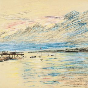 61-qin-xuanfu-landscape-of-qingdao-no-3-pastel-on-paper-29-5-x-38-cm-1948