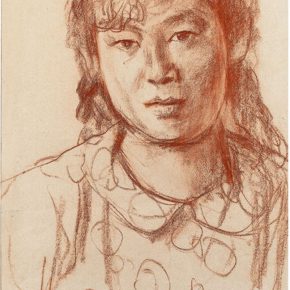 67-qin-xuanfu-portrait-of-a-woman-paper-drawing-58-5-x-38-5-cm-1962