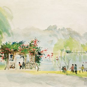 95-qin-xuanfu-spring-tour-gouache-on-paper-39-x-49-cm-1963