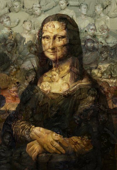 Liu Bolin, Mona Lisa, 2016; Archival pigment print, 200x138cm