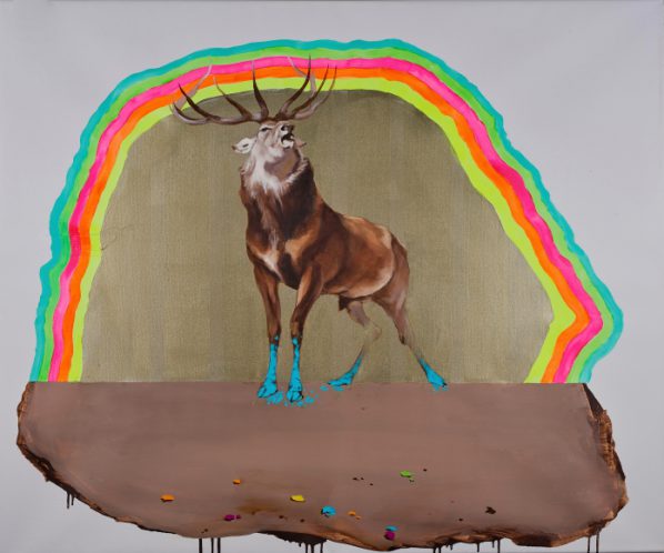 GAMA, Deer of Nine Colors XI, 2016; Mixed media, 100x120x3cm