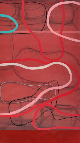 Zhou Li, Lines – the Shadow of the Shadows No.1, 2016 – 2017; mixed media on canvas, 500 x 280 cm