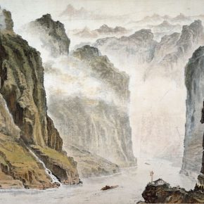 18 Wu Biduan, Three Gorges, 187 × 324 cm, color and ink on paper, 1973, in the collection of CPPCC