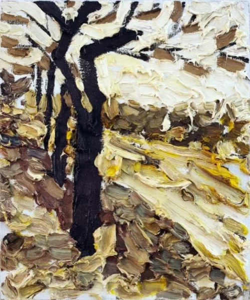 ZHU JINSHI, The North hall at Diaoyu Islands No 1, 2011, Oil on canvas, 60 x 50 cm