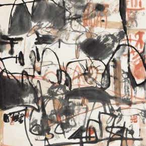 61 Lu Chen, Untitled, ink and color on paper, 58 x 52.5 cm, 1989