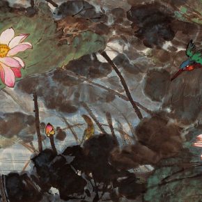 20 Zong Qixiang, The Lotus Pond with a Kingfisher, 67 x 132.5 cm, 1976