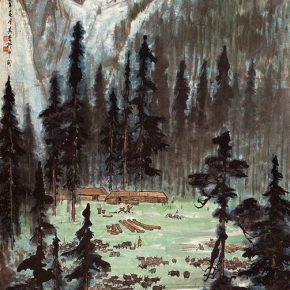 24 Zong Qixiang, Grazing in the Mountains, 137.6 x 68.6 cm, 1961