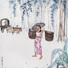 26 Zong Qixiang, On the Road of a Remote Village, 99 x 69.5 cm, 1960