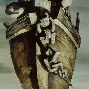 07 Ye Nan, The Other Side – Summon Group Paintings No.1, oil on canvas, 175 x 80 cm, 1999