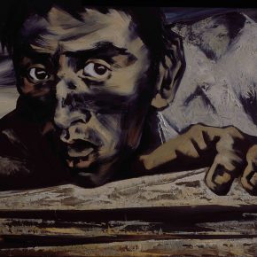46 Ye Nan, Looking Back No.3, oil on canvas, 69.5 x 99.5 cm, 2000