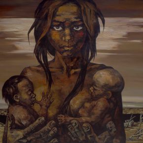 86 Ye Nan, Kids, What Can I Take to Nurture You, oil on canvas, 2009