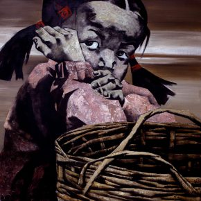 88 Ye Nan, A Girl, 100 x 100 cm, 2003