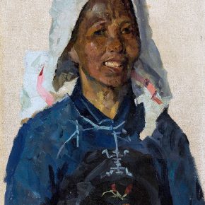 10 Tian Shixin, Dong Girl, oil on canvas, 50 × 35 cm, 1981