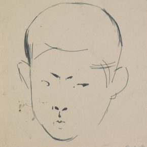 11 Tian Shixin, Portrait of Erlinzi, pen on paper, 14 × 16 cm, 1984