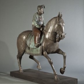 16 Tian Shixin, The Portrait of Madame Guo Quo Going Sightseeing in Spring, cast copper, 60 × 150 × H164 cm, 2008